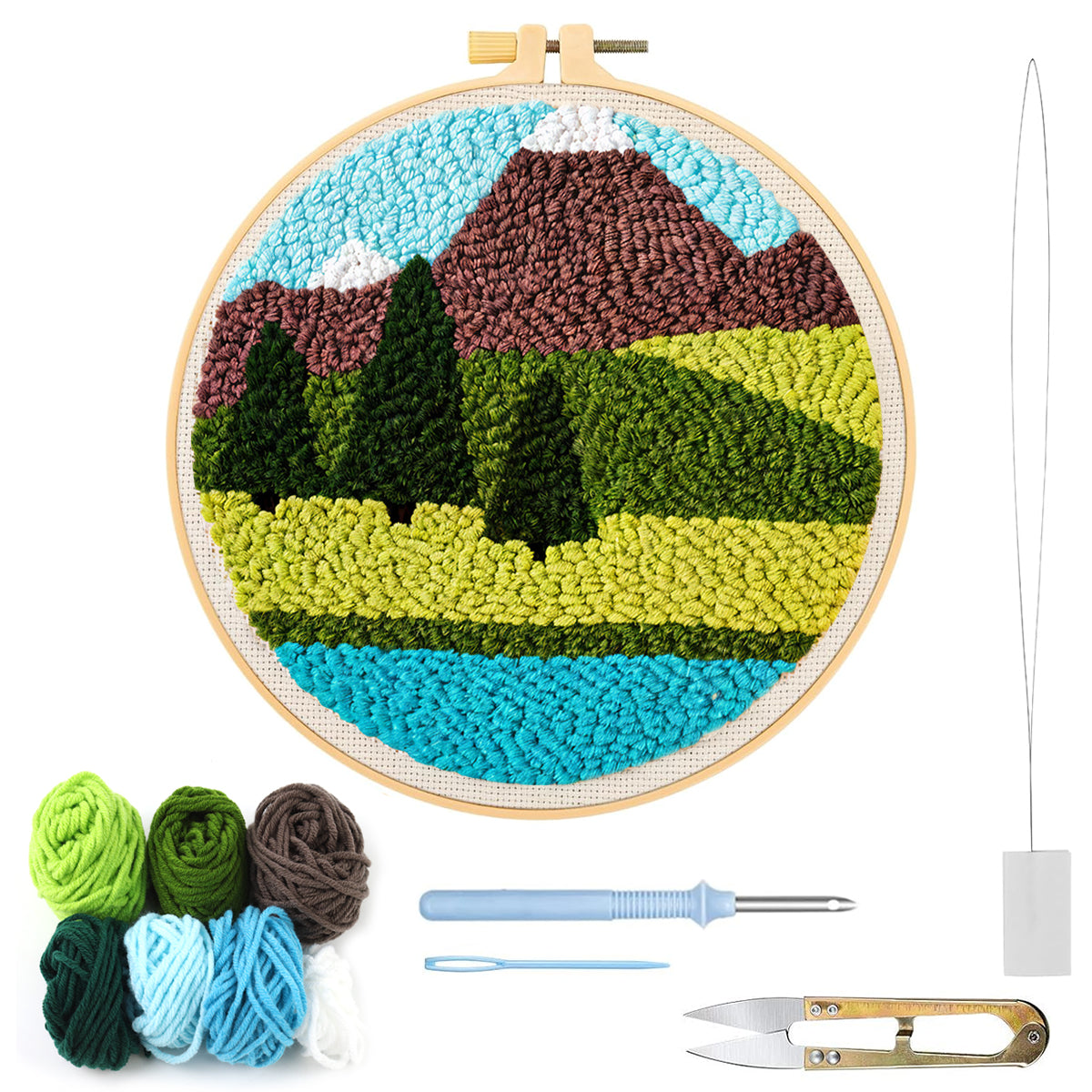 PATPAT 20x20CM DIY Tufting Art Craft Kit Cute Kuro-mi Punch Needle Kit Embroidery Kit for Beginners DIY Hoop Embroidery Kit with Embroidery Punch Needles, Hoop, DIY Art Kit Gift for Kids Adults PATPAT 20x20CM DIY Tufting Art Craft Kit Cute Kuro-mi Punch Needle Kit Embroidery Kit for Beginners DIY Hoop Embroidery Kit with Embroidery Punch Needles, Hoop, DIY Art Kit Gift for Kids Adults
